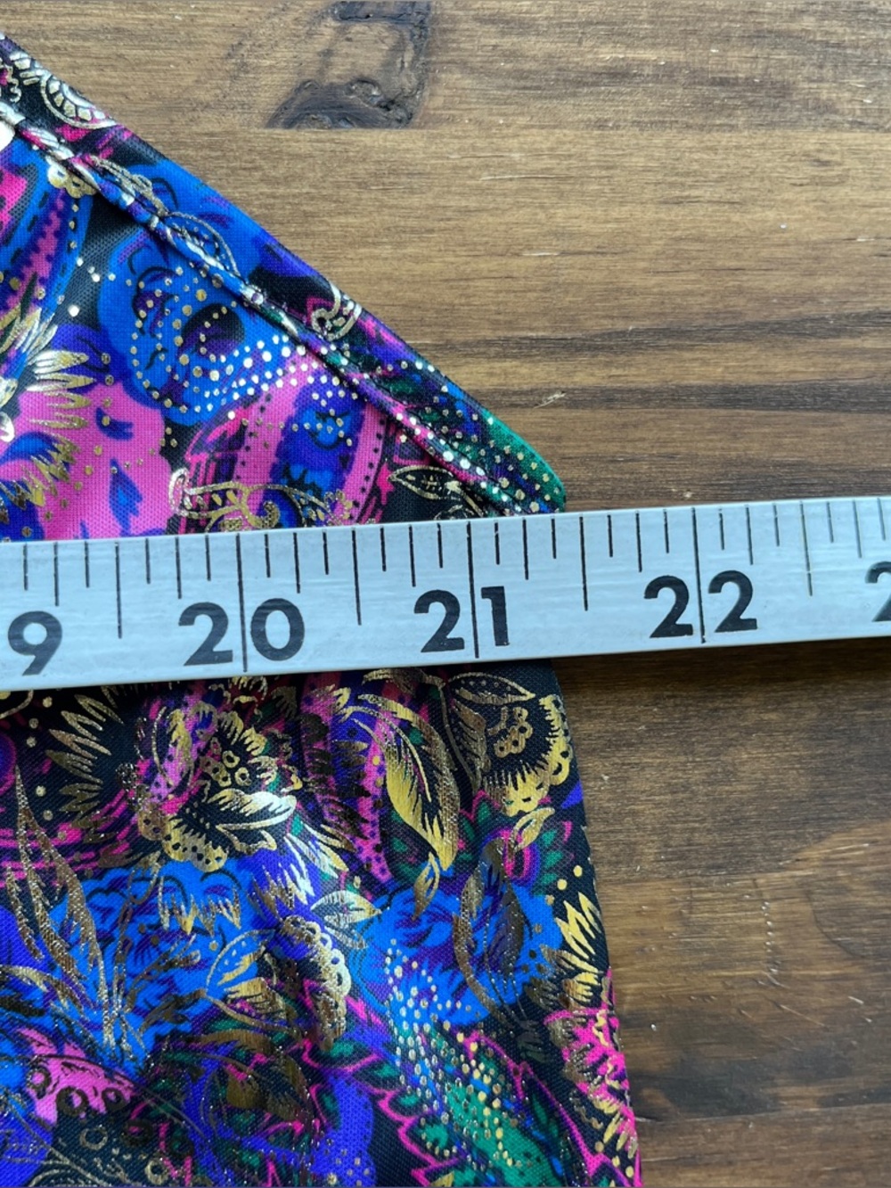VTG Undercover Wear Chemise Size 1X‎ Metallic Gold Floral Paisley Nightie 80s - Picture 9 of 11